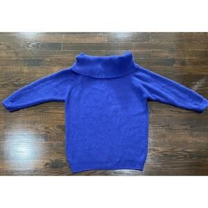 Paul Et Duffier Wool Angora Blend Oversized Cowl Neck Sweater Size L Purple Vtg?